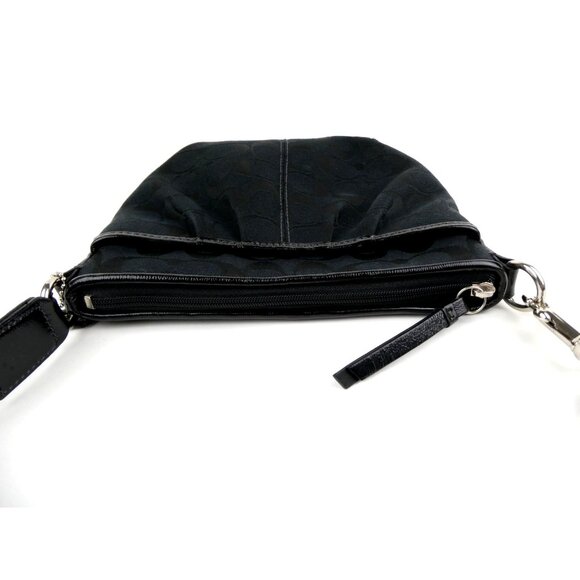Coach Black Signature Fabric Crossbody Bag With Adjustable Strap & Zip Closure - Picture 6 of 13